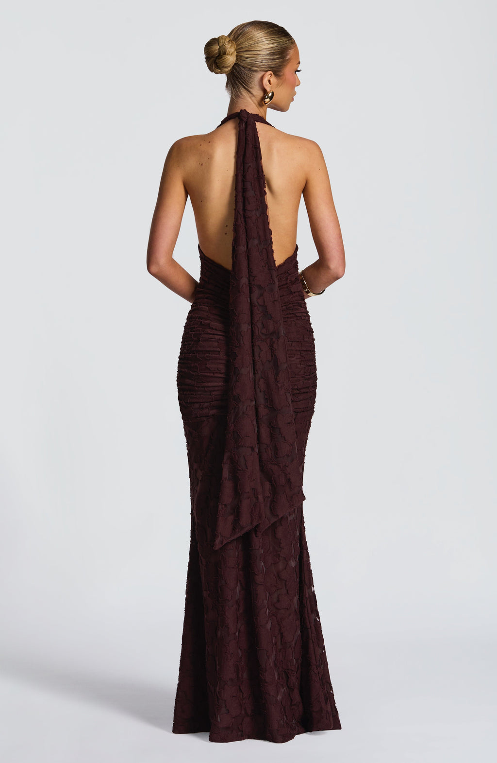 Chiara Maxi Dress - Plum Brown