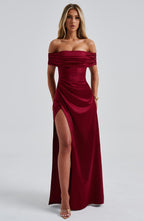 Leila Maxi Dress - Burgundy