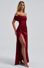Leila Maxi Dress - Burgundy