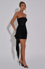 Natalie Mini Dress - Black Sparkle