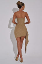 Natalie Mini Dress - Gold Sparkle
