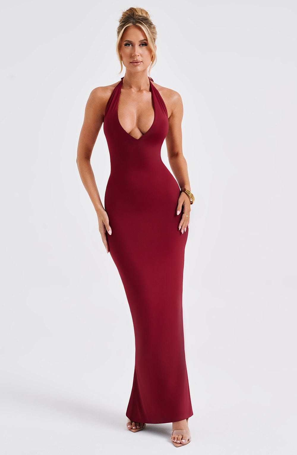 Carmen Maxi Dress - Burgundy