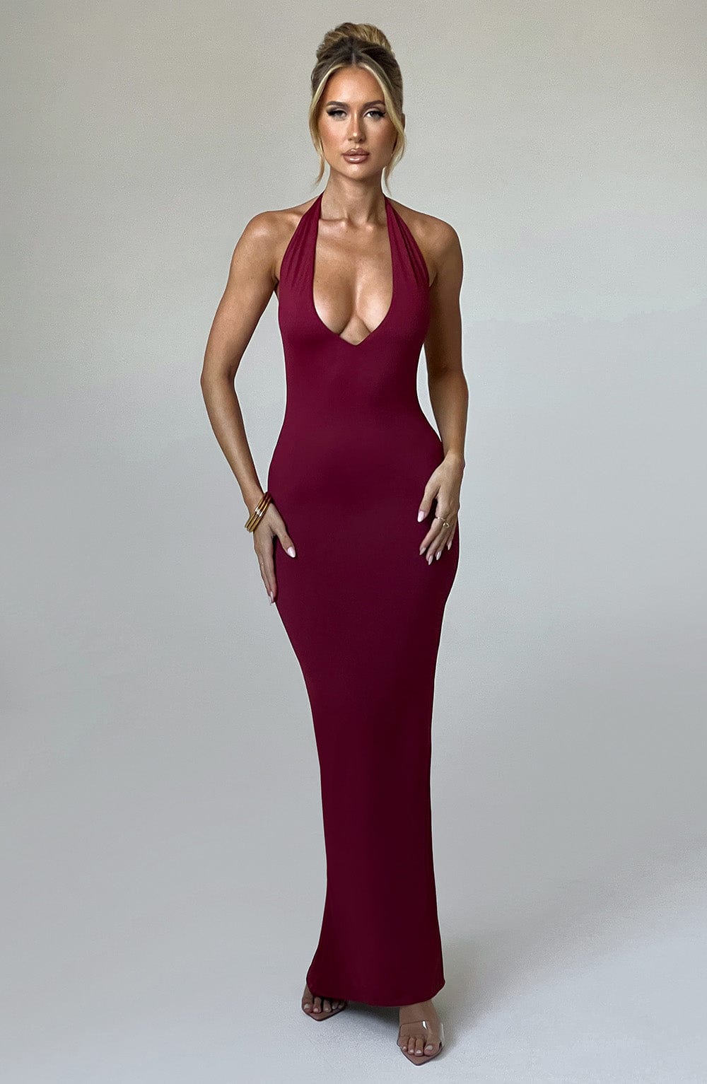 Carmen Maxi Dress - Burgundy