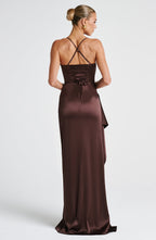Lucy Maxi Dress - Plum Brown