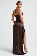 Lucy Maxi Dress - Plum Brown