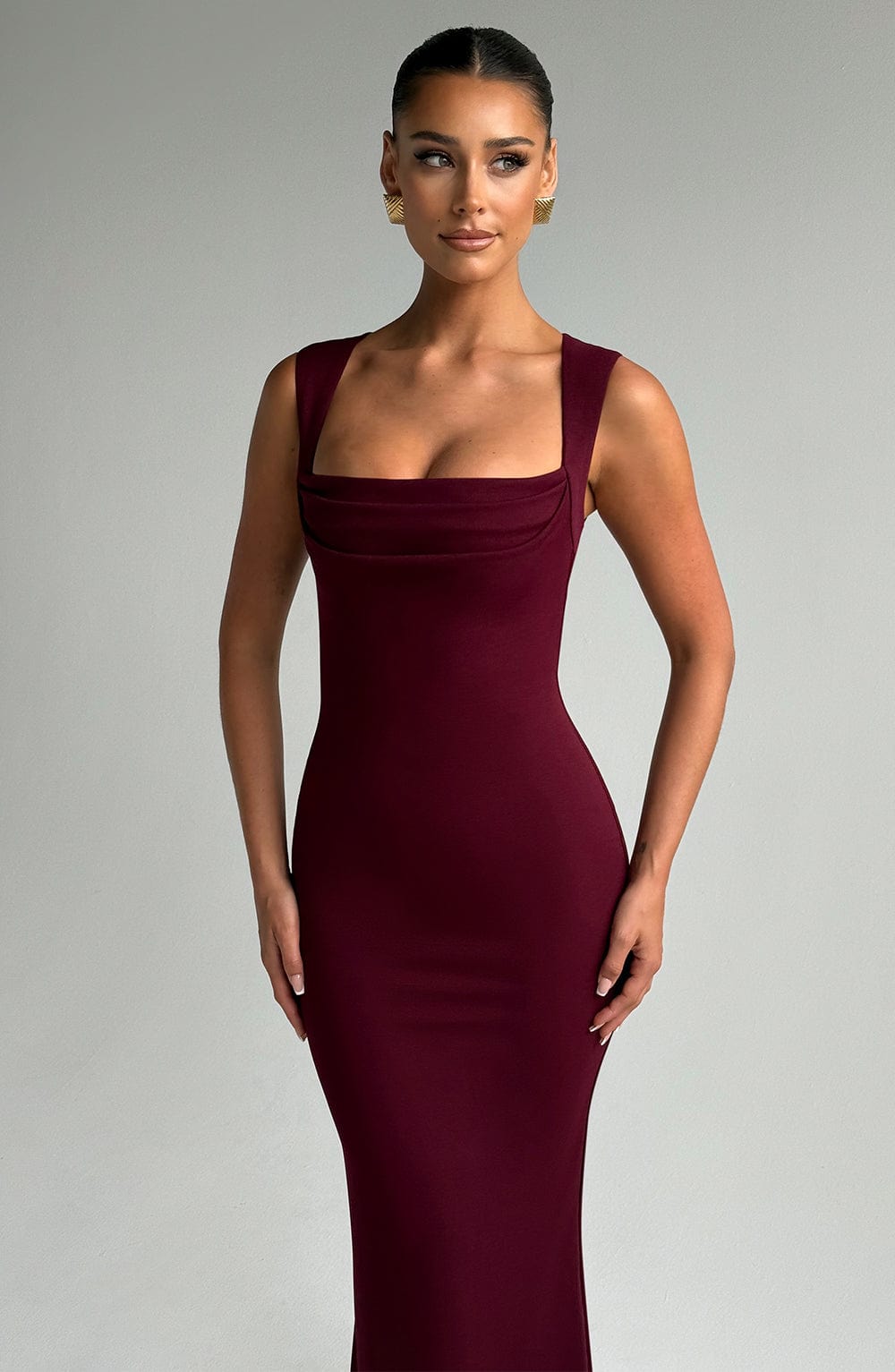 Mabel Maxi Dress - Cherry Lacquer