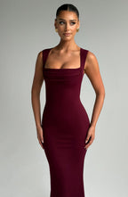 Mabel Maxi Dress - Cherry Lacquer