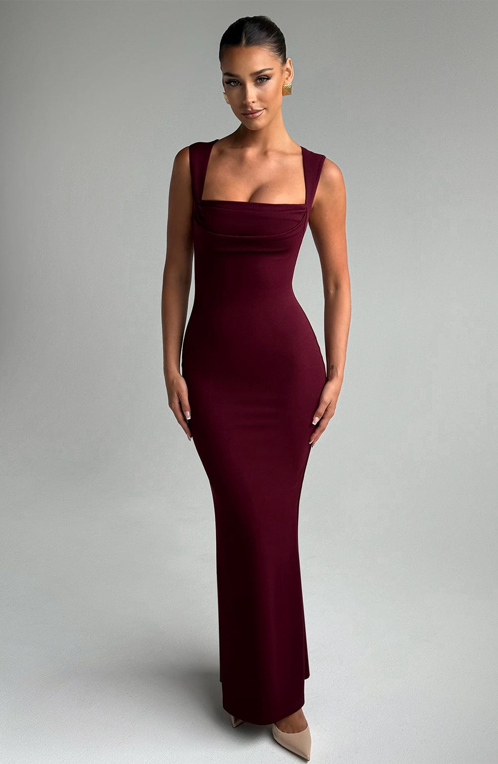 Mabel Maxi Dress - Cherry Lacquer