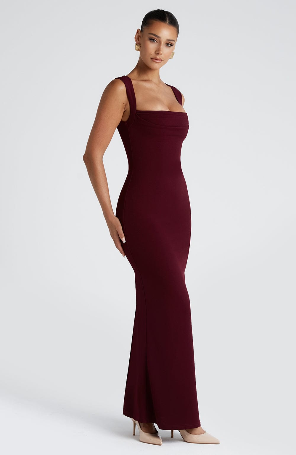 Mabel Maxi Dress - Cherry Lacquer