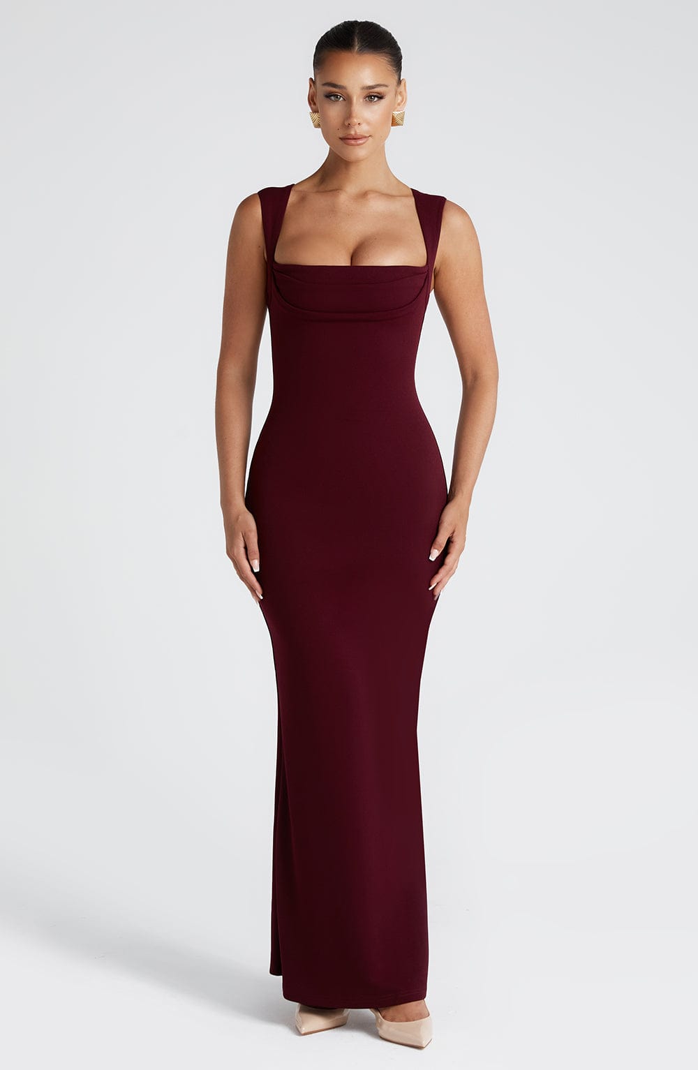 Mabel Maxi Dress - Cherry Lacquer