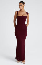 Mabel Maxi Dress - Cherry Lacquer