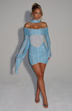 Lauren Mini Dress - Aqua