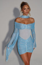 Lauren Mini Dress - Aqua