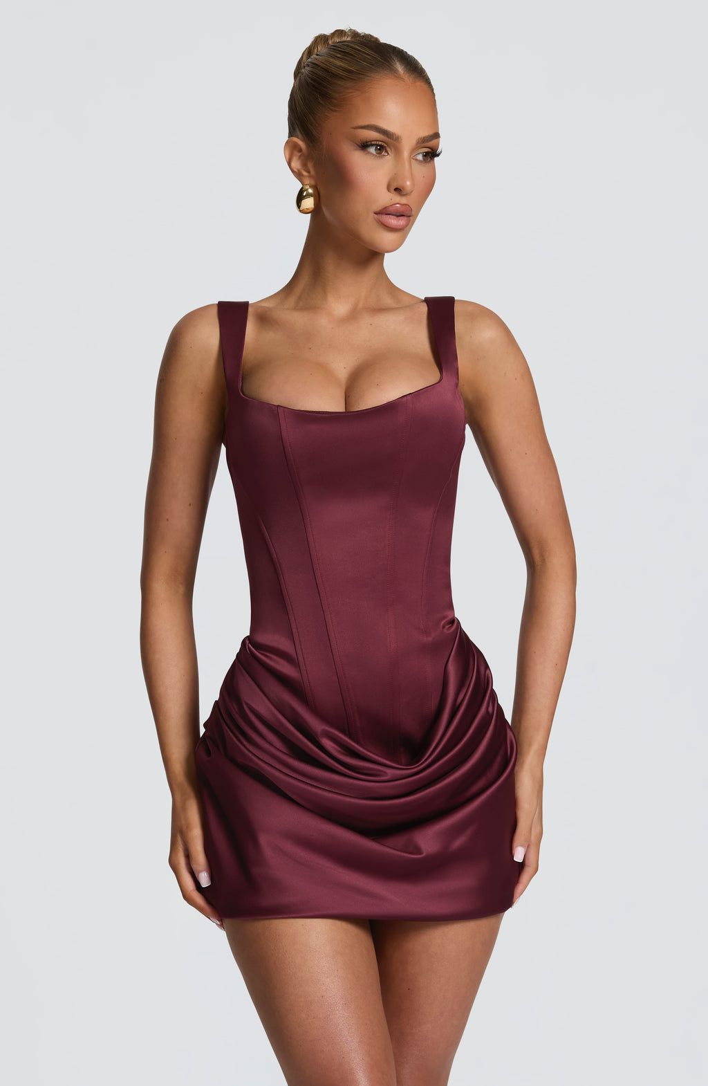 Amber Mini Dress - Cherry Lacquer