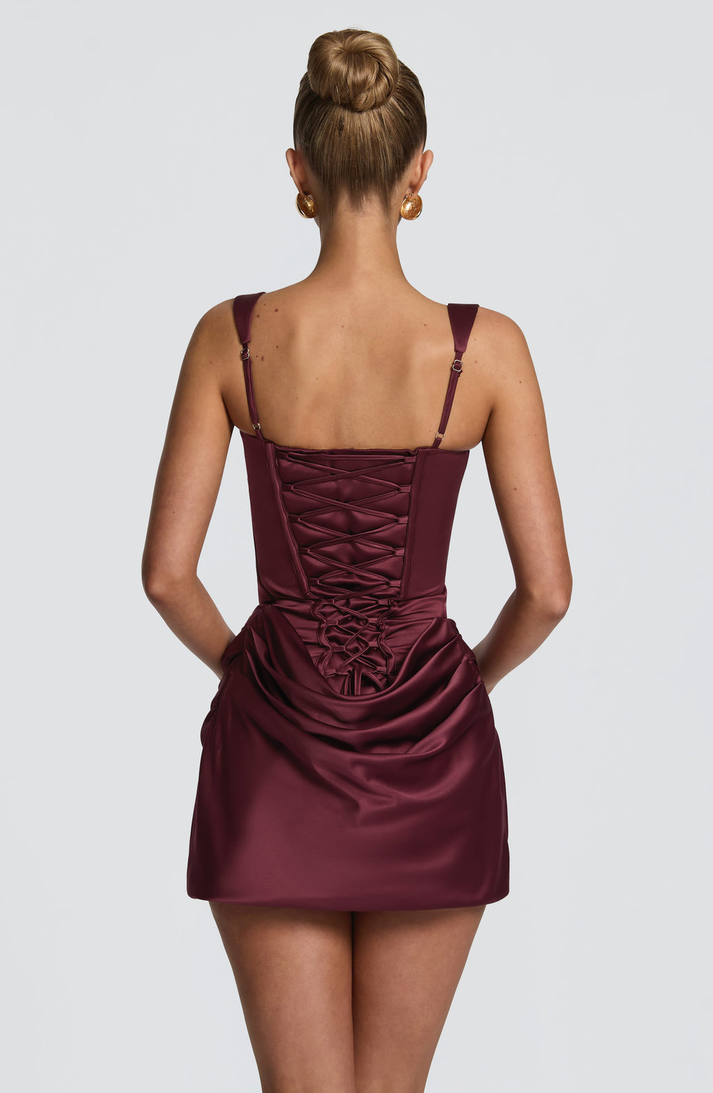 Amber Mini Dress - Cherry Lacquer