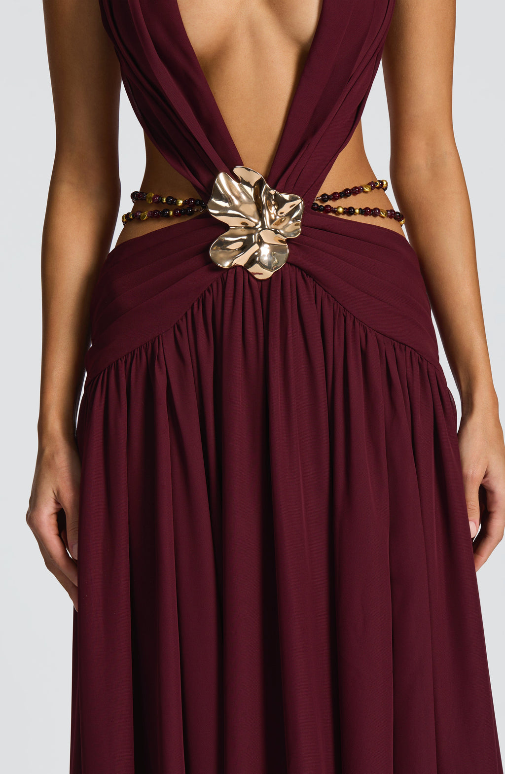 Hailey Maxi Dress - Cherry Lacquer