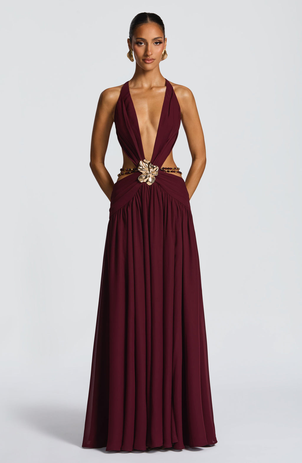 Hailey Maxi Dress - Cherry Lacquer