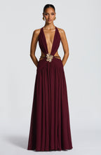 Hailey Maxi Dress - Cherry Lacquer