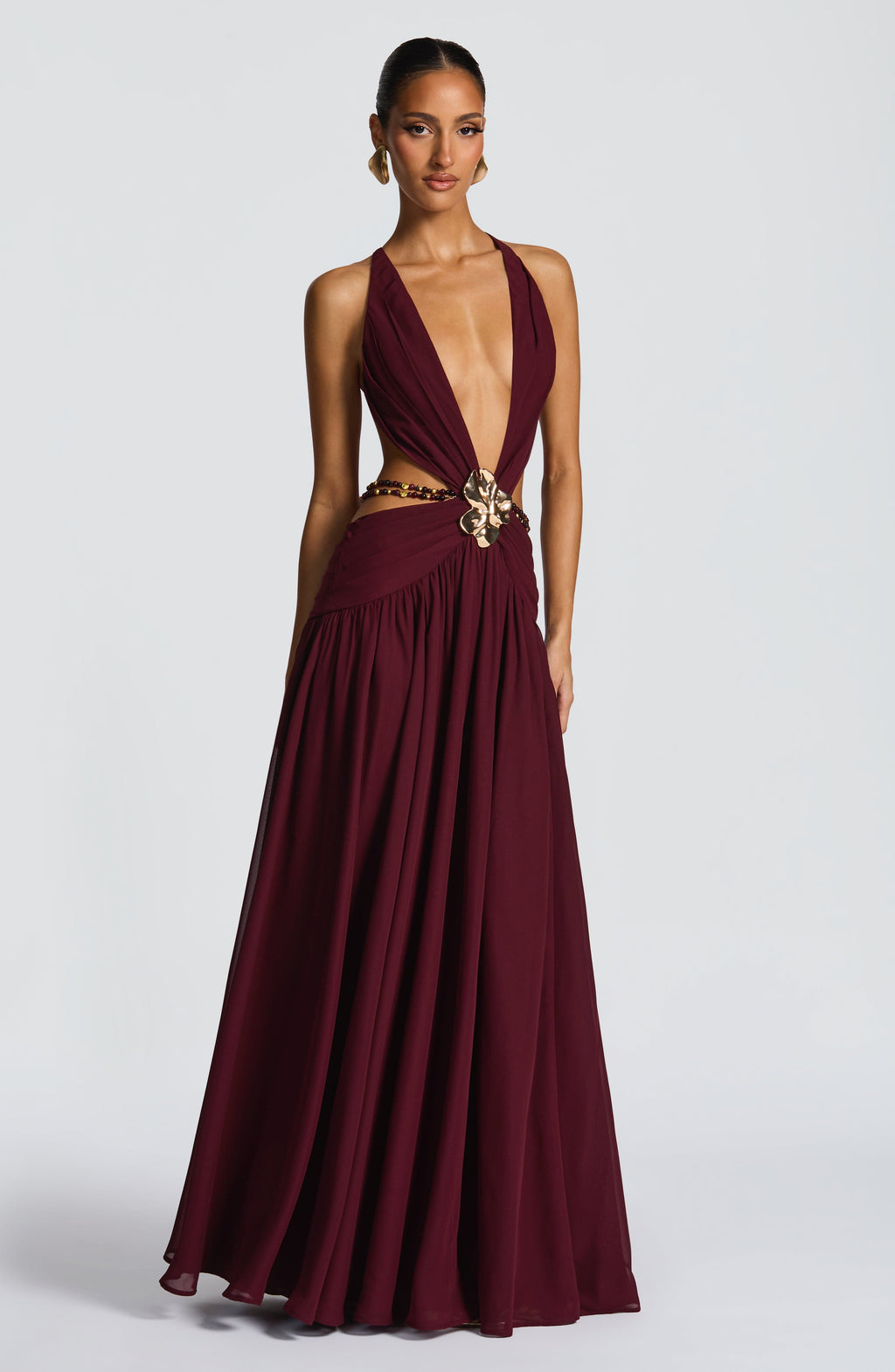 Hailey Maxi Dress - Cherry Lacquer