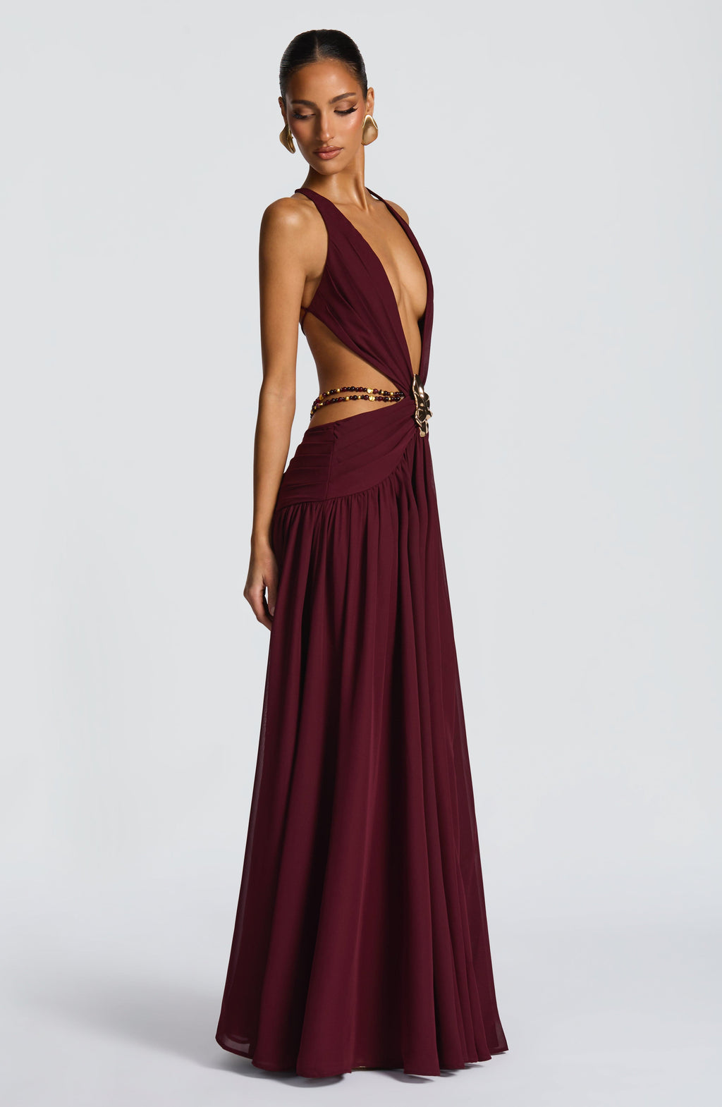 Hailey Maxi Dress - Cherry Lacquer