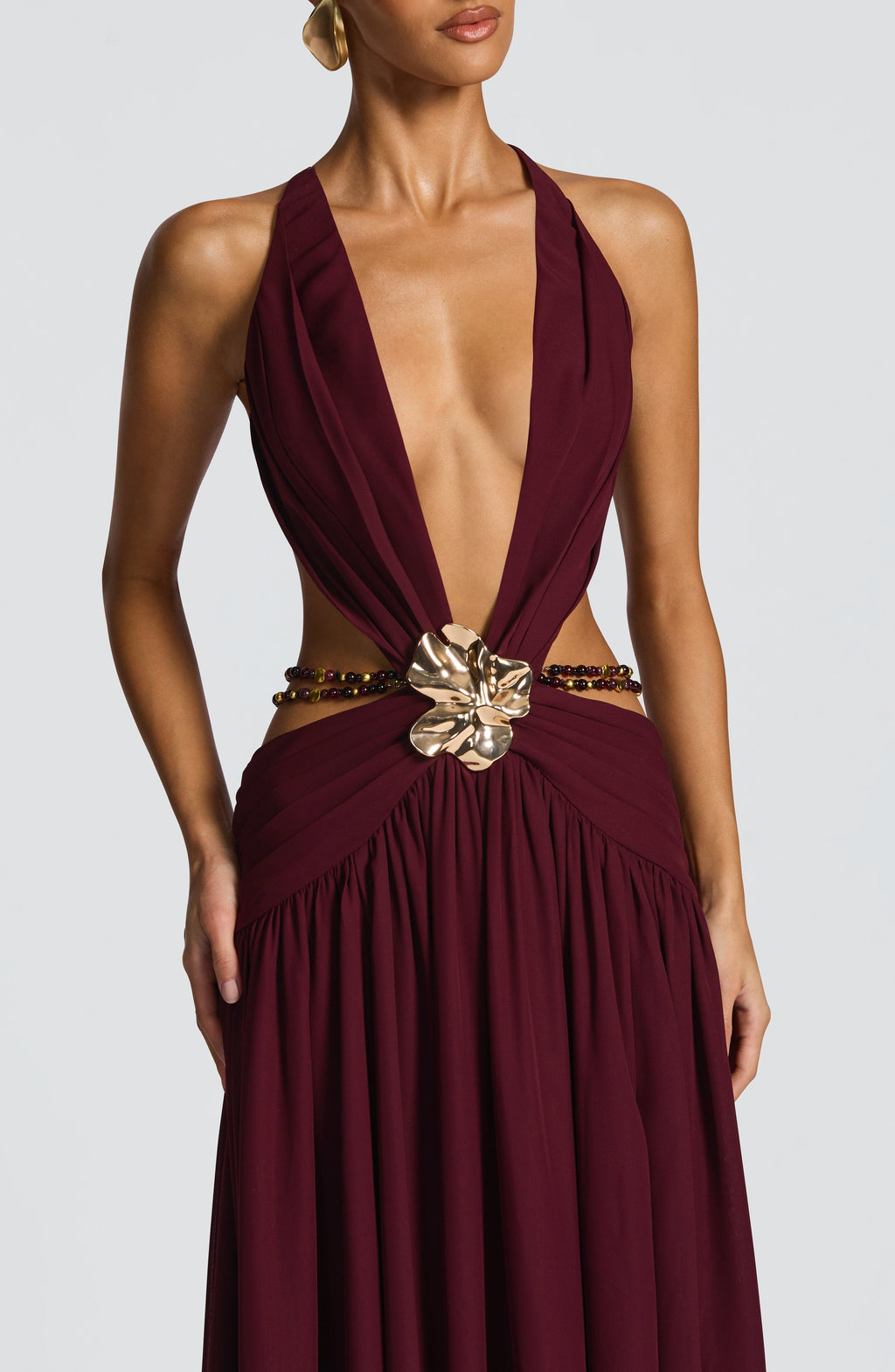 Hailey Maxi Dress - Cherry Lacquer