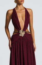 Hailey Maxi Dress - Cherry Lacquer