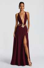 Hailey Maxi Dress - Cherry Lacquer