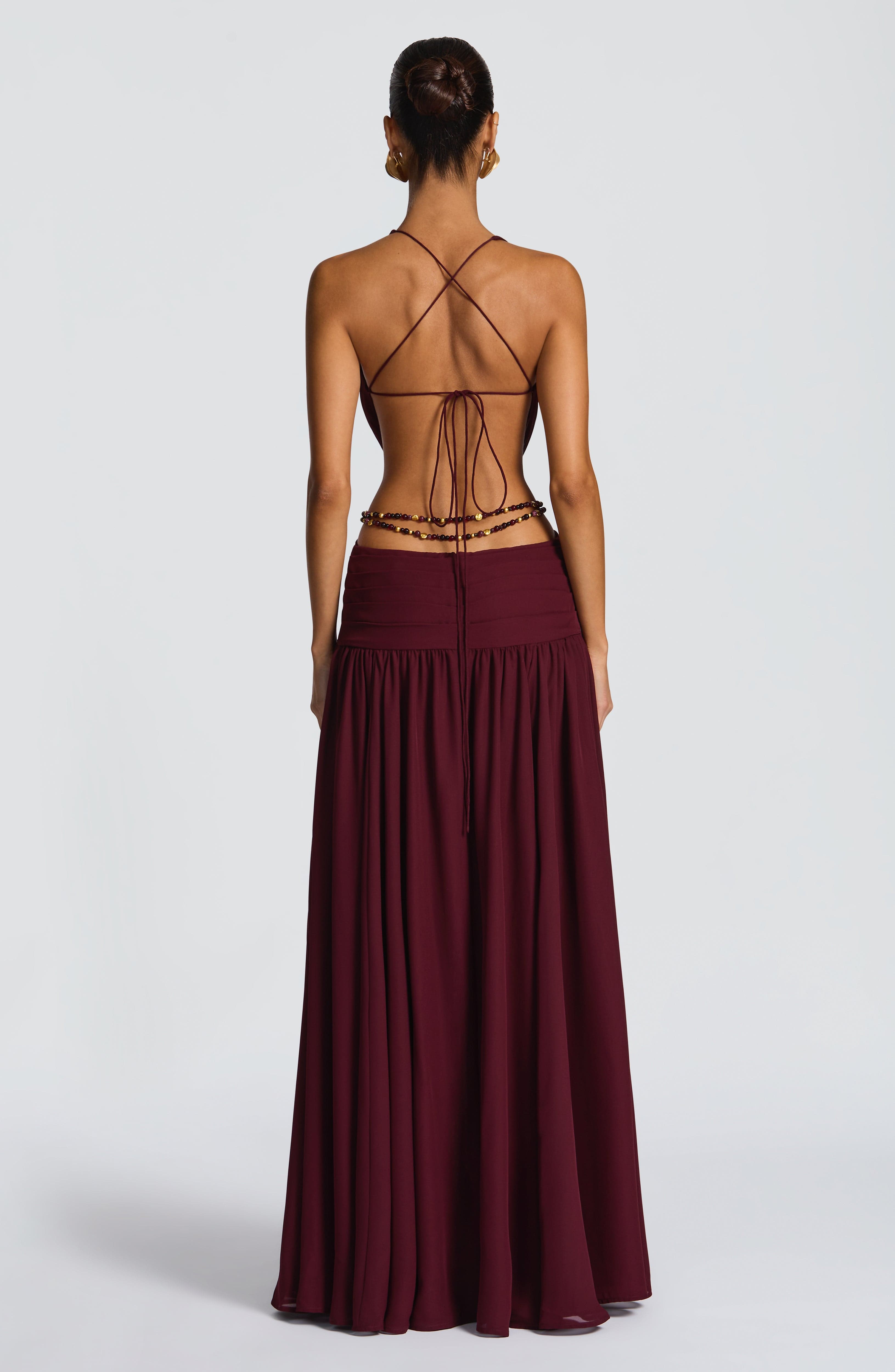 Hailey Maxi Dress - Cherry Lacquer
