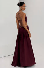 Hailey Maxi Dress - Cherry Lacquer