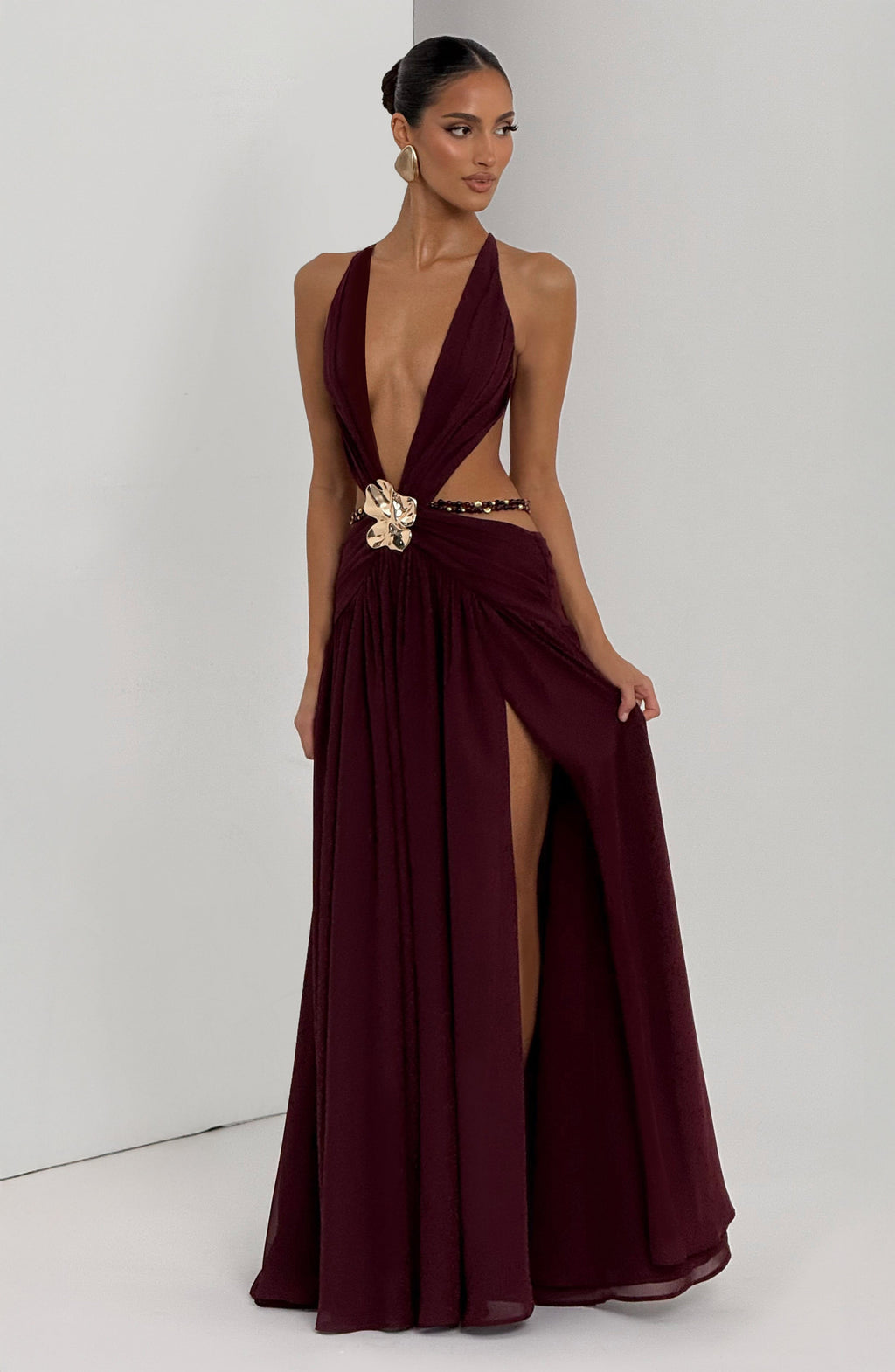 Hailey Maxi Dress - Cherry Lacquer