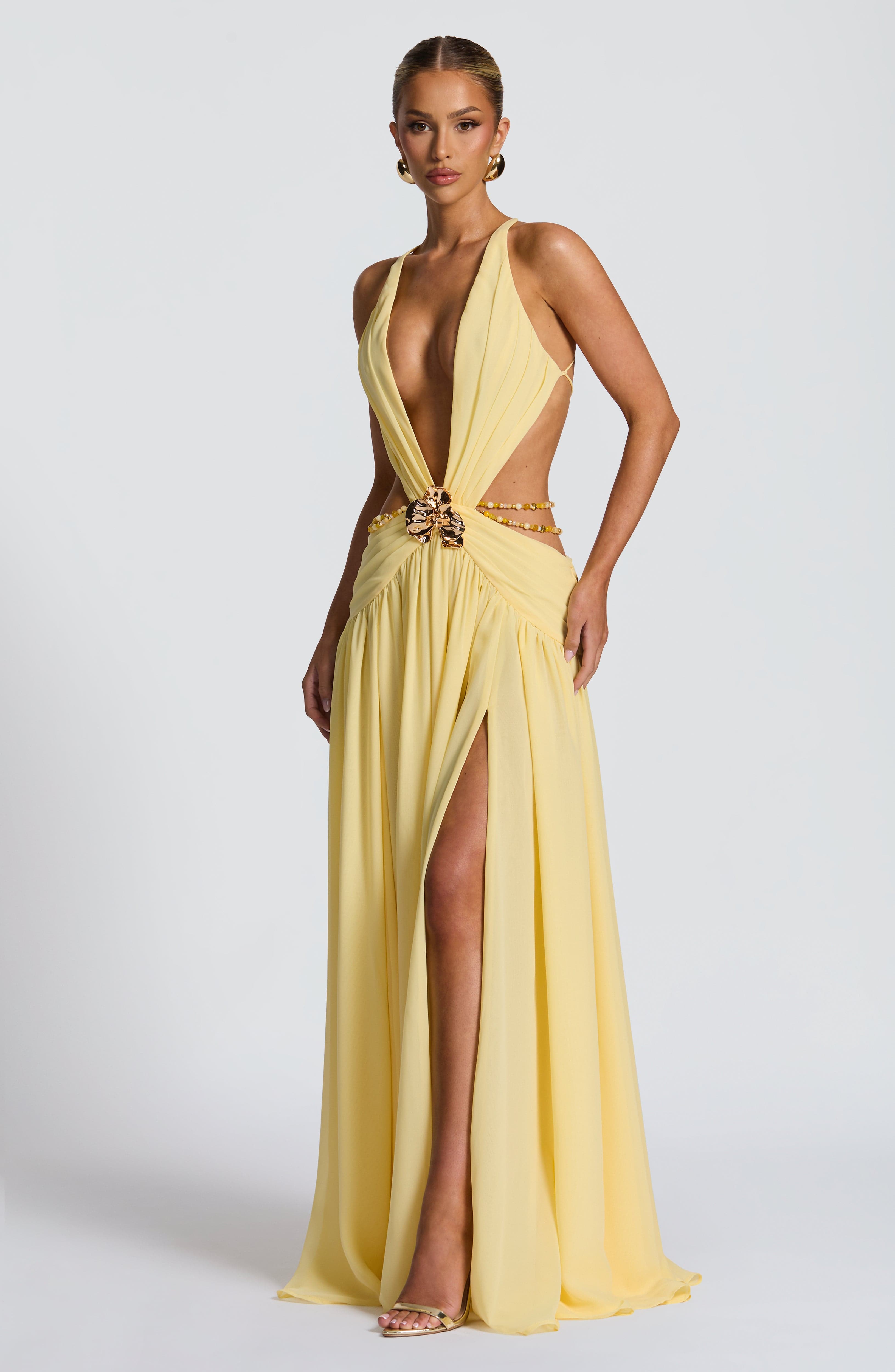 Hailey Maxi Dress - Lemon