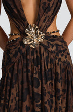 Hailey Maxi Dress - Leopard Print