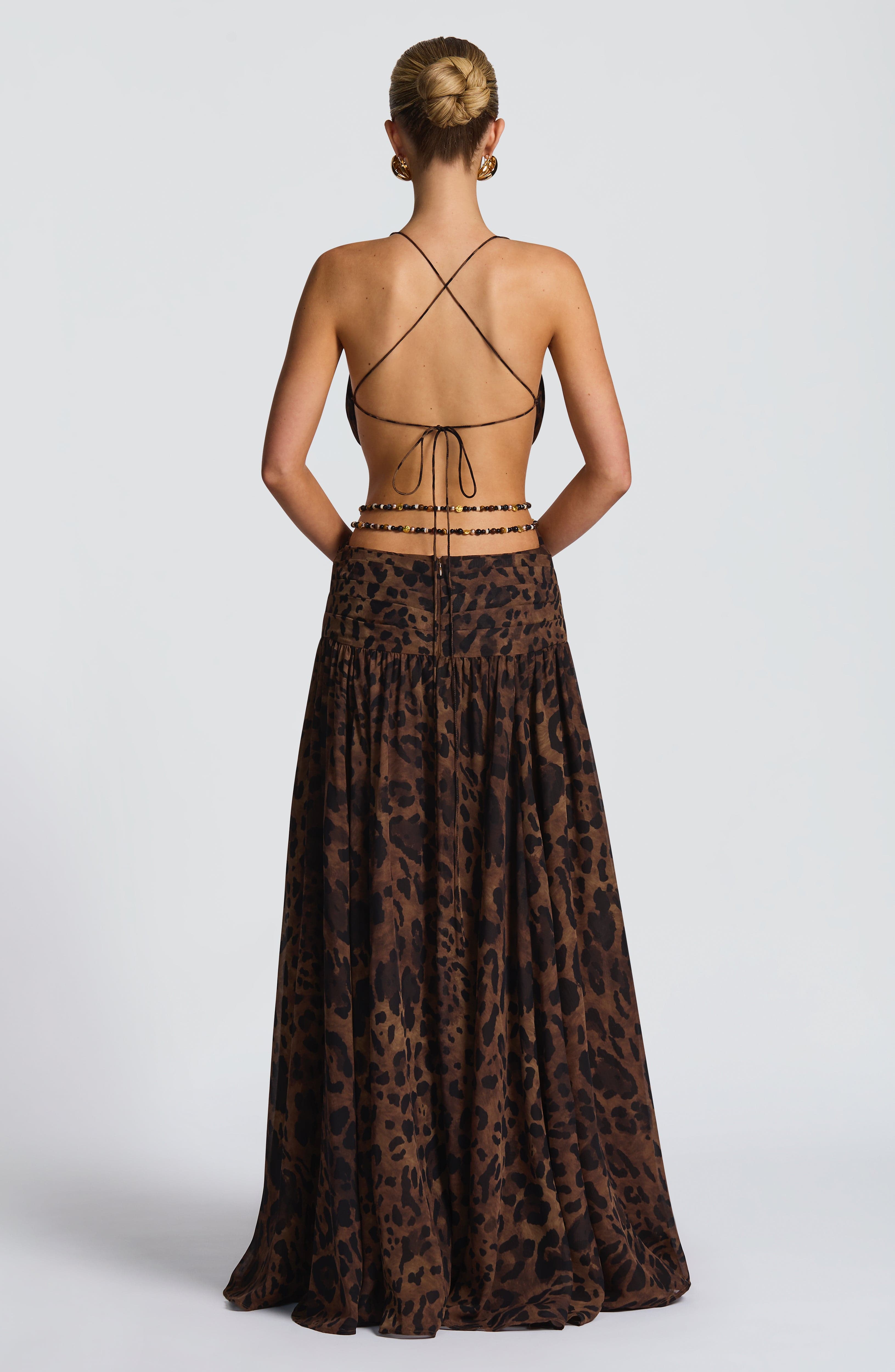 Hailey Maxi Dress - Leopard Print