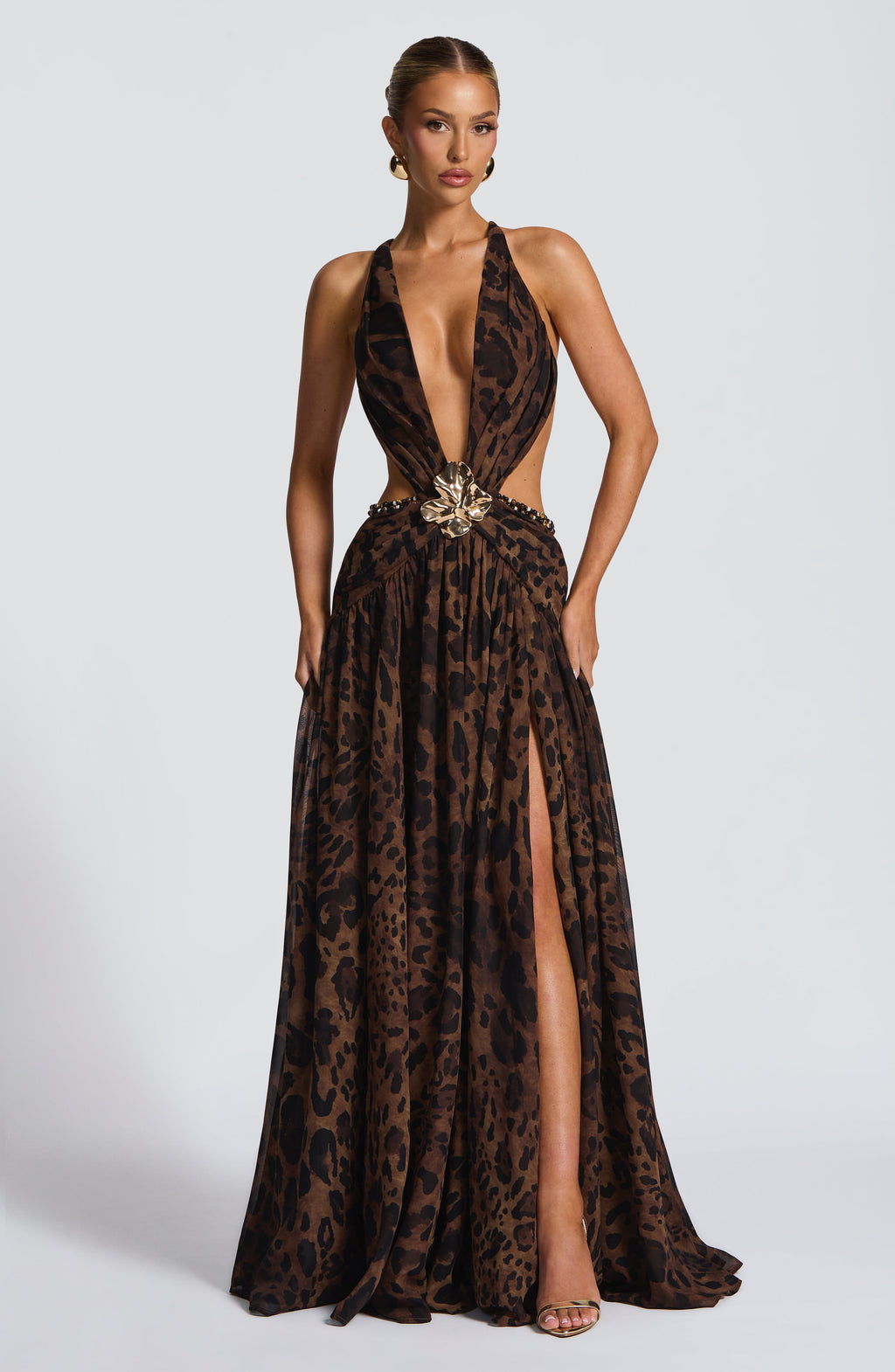 Hailey Maxi Dress - Leopard Print