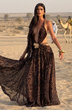 Hailey Maxi Dress - Leopard Print