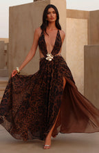 Hailey Maxi Dress - Leopard Print
