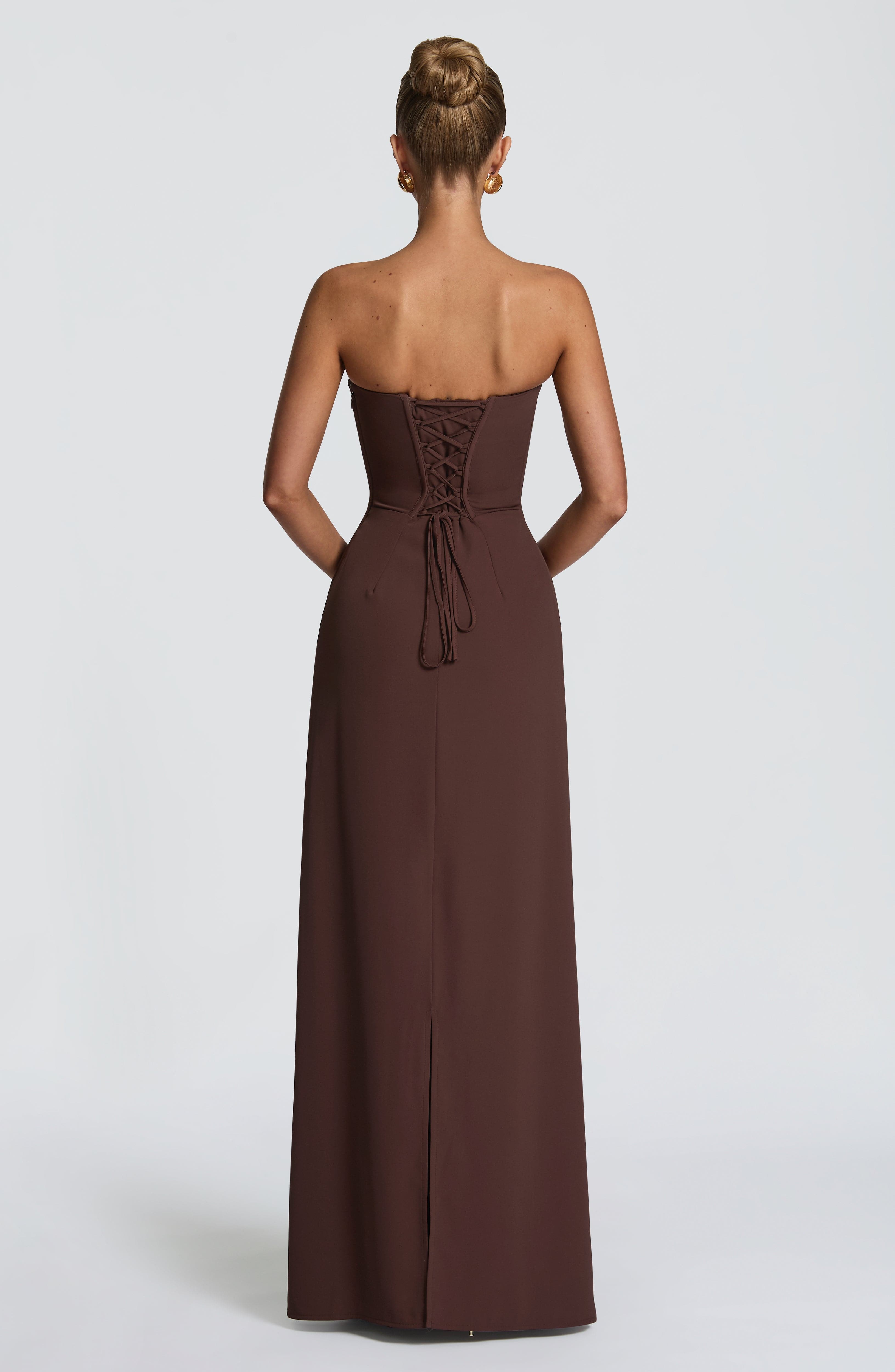 Sara Maxi Dress - Plum Brown