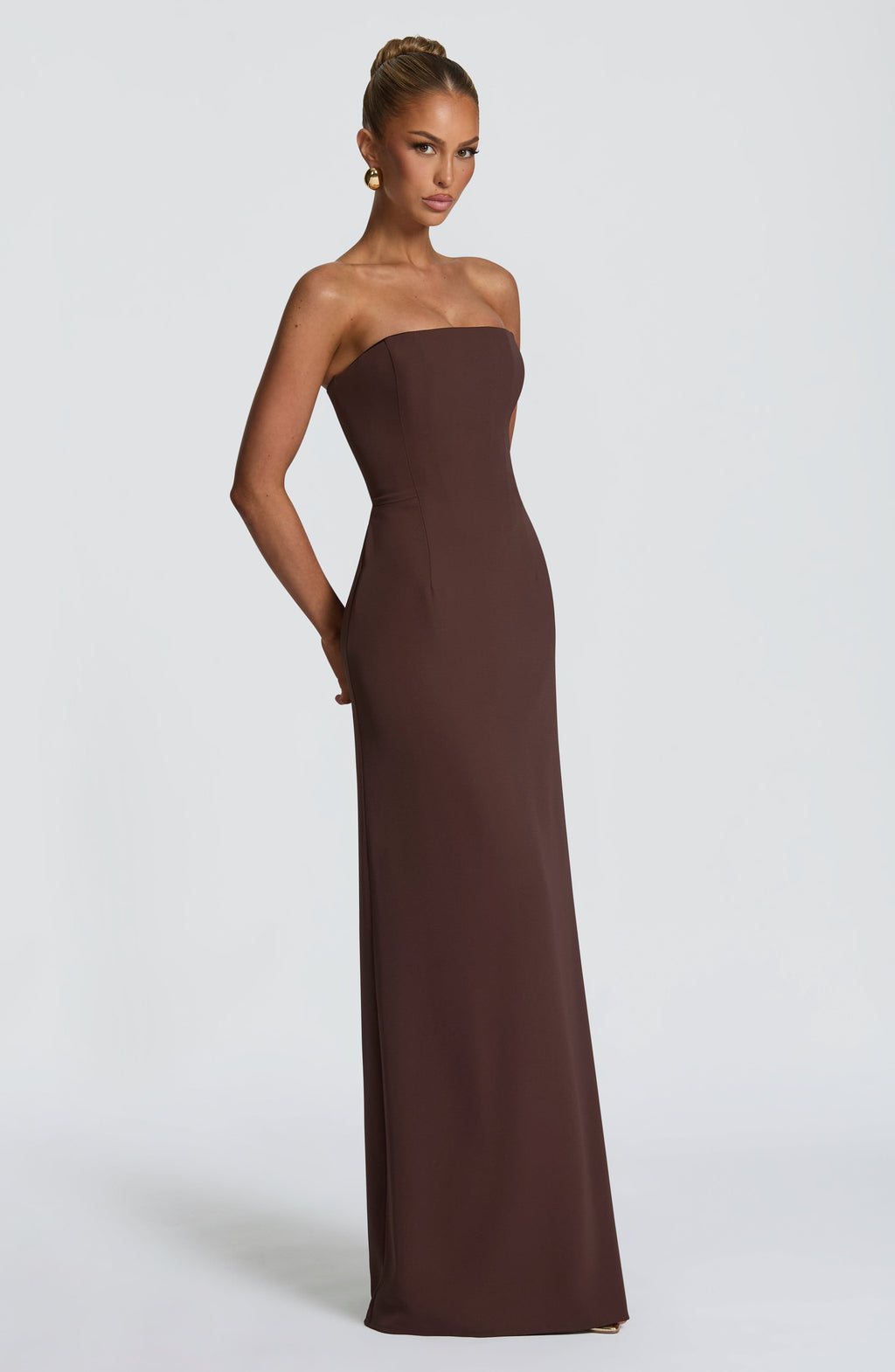Sara Maxi Dress - Plum Brown