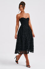 Olivia Midi Dress - Black
