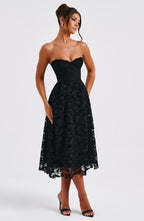 Olivia Midi Dress - Black