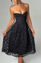 Olivia Midi Dress - Black