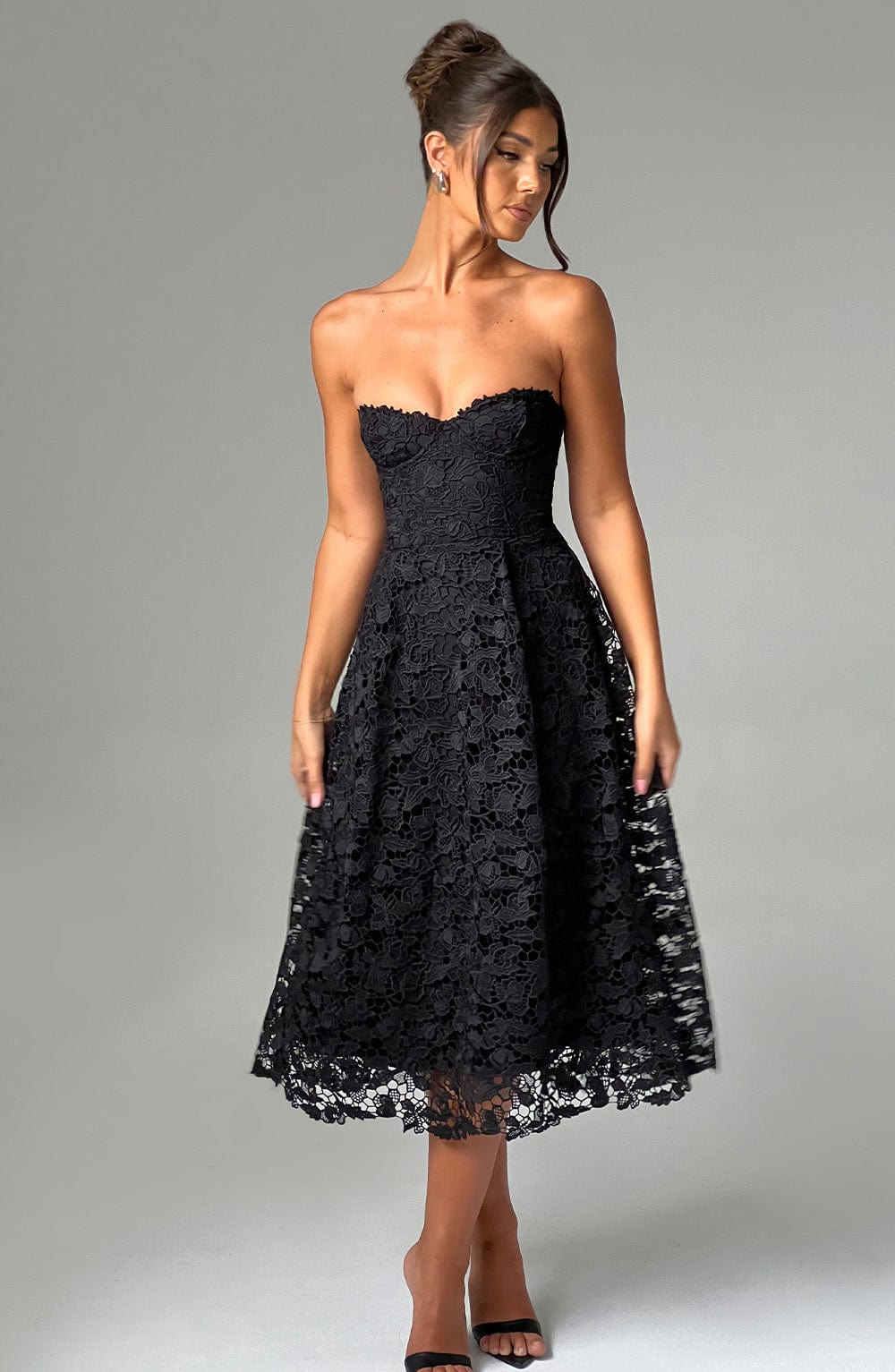 Olivia Midi Dress - Black