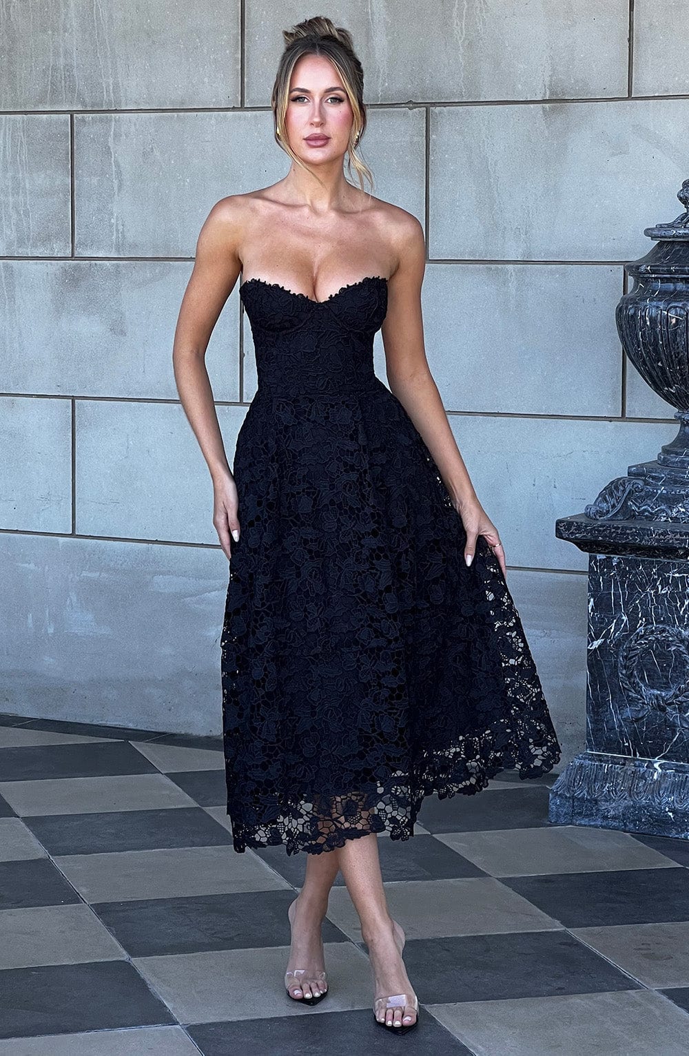 Olivia Midi Dress - Black