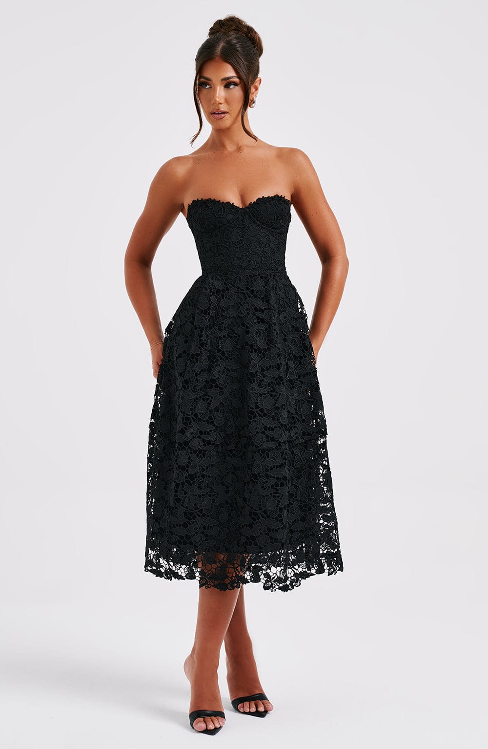Olivia Midi Dress - Black