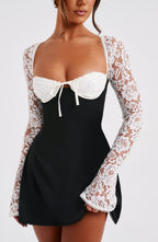 Adele Mini Dress - Black/White