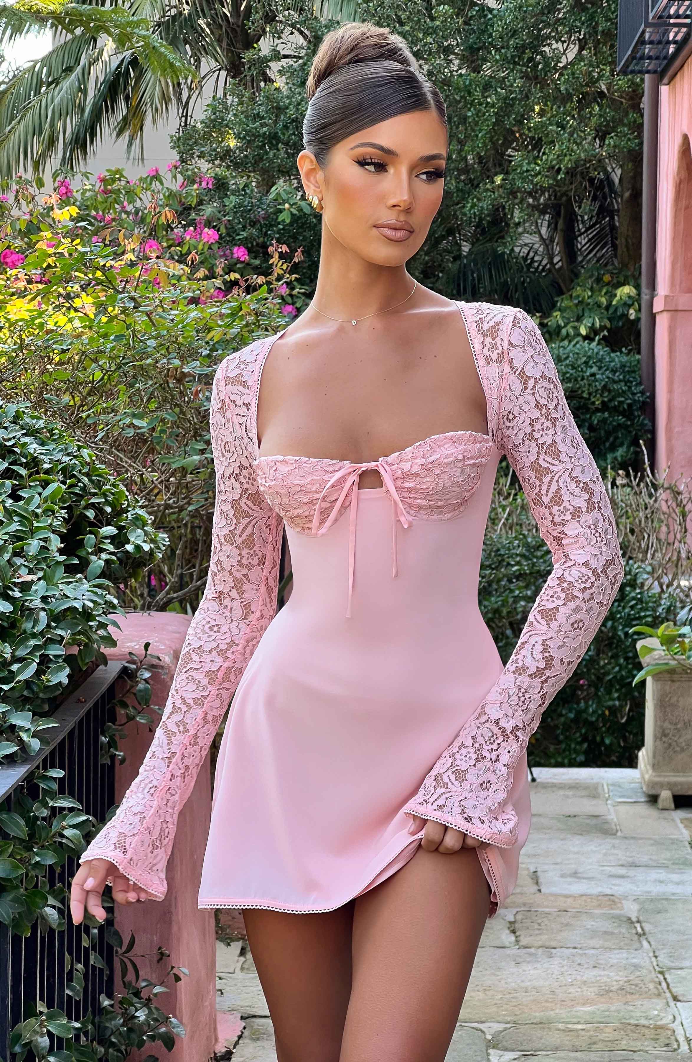 Adele Mini Dress - Blush