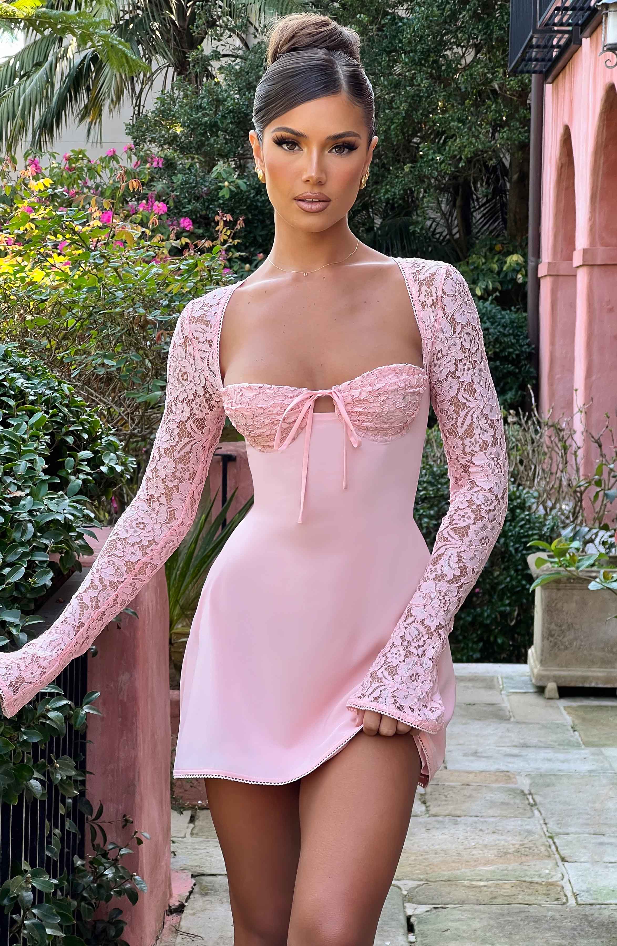 Adele Mini Dress - Blush