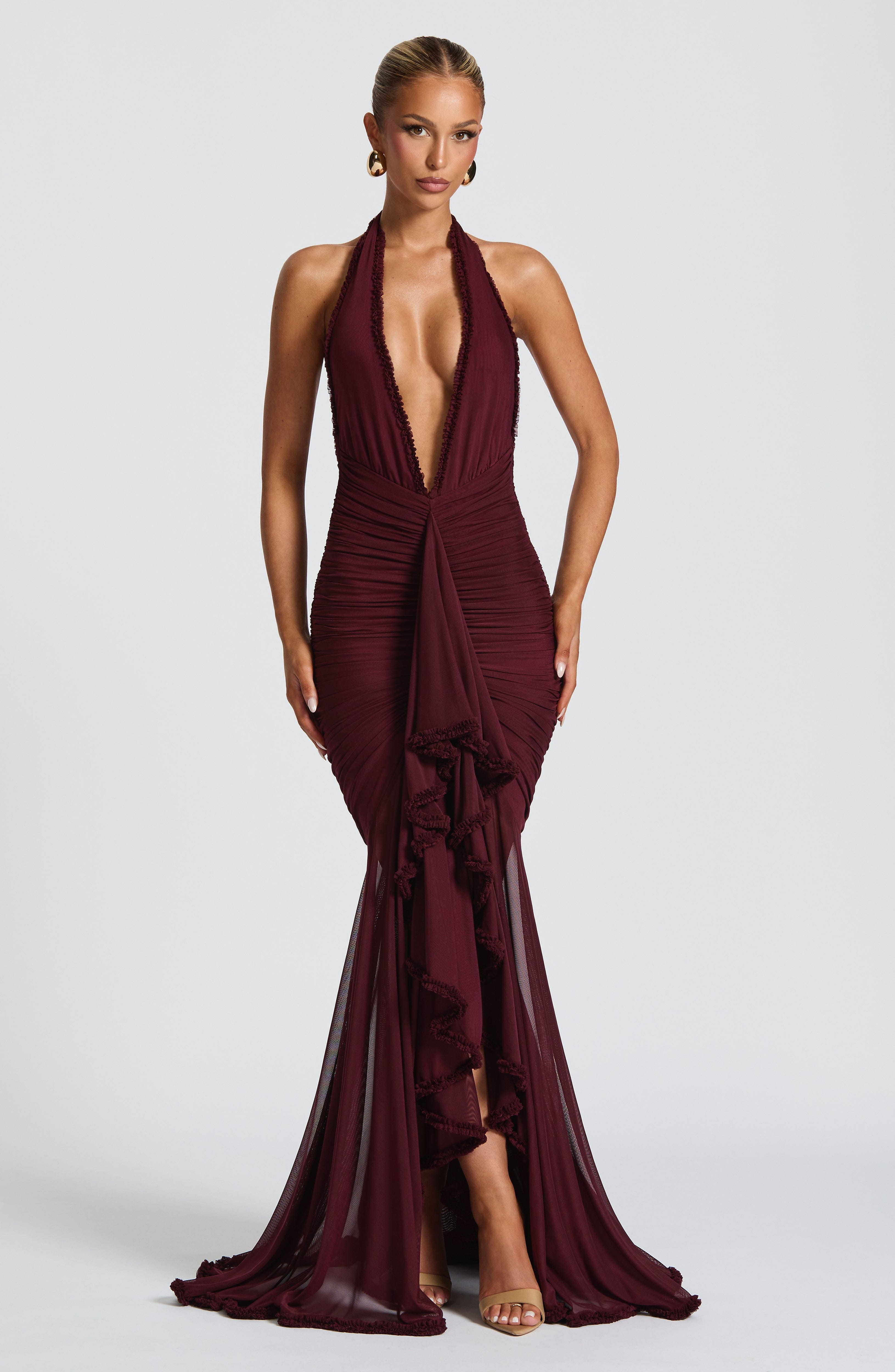 Freya Maxi Dress - Cherry Lacquer