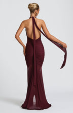 Freya Maxi Dress - Cherry Lacquer