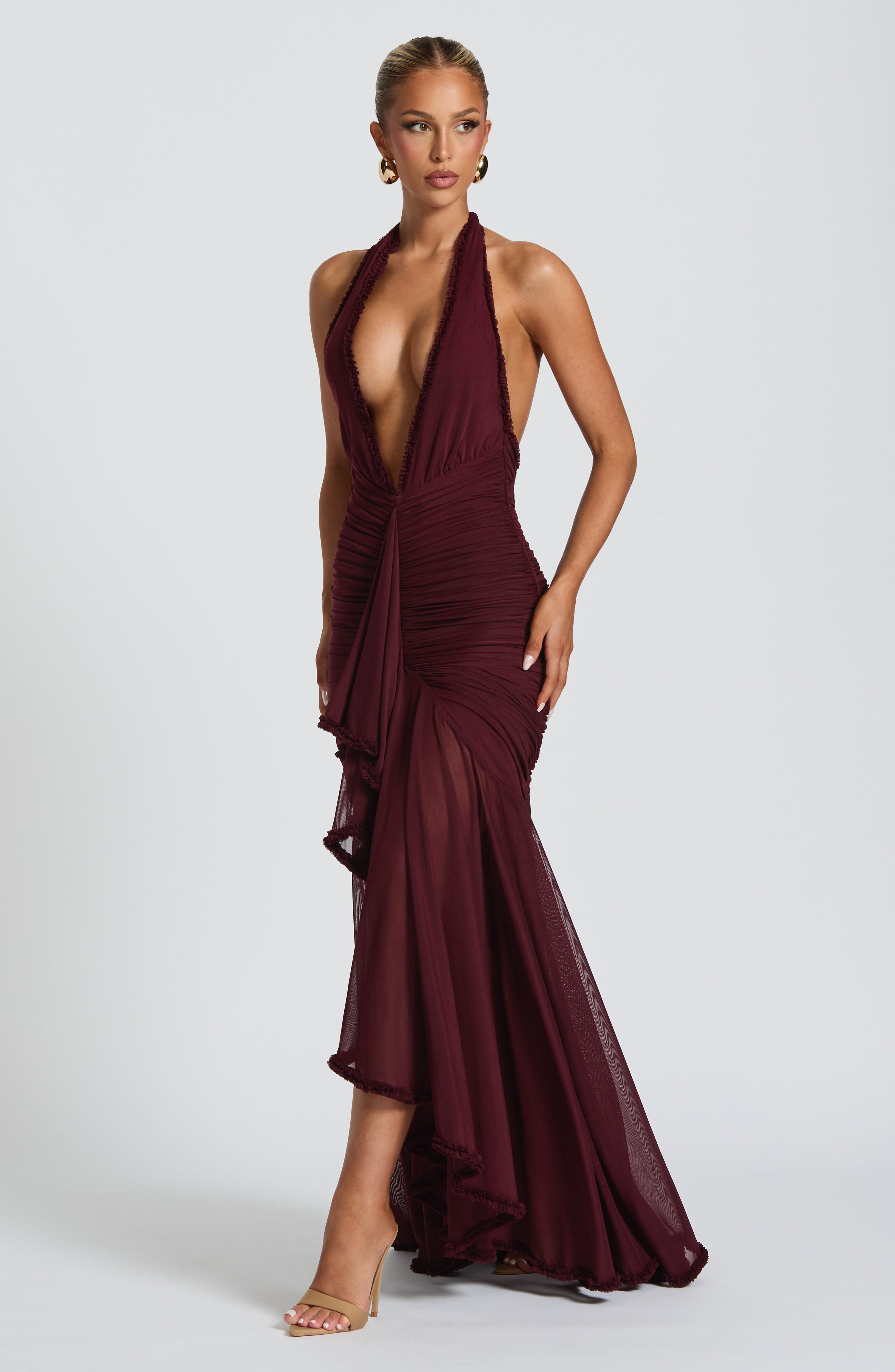 Freya Maxi Dress - Cherry Lacquer